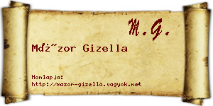 Mázor Gizella névjegykártya