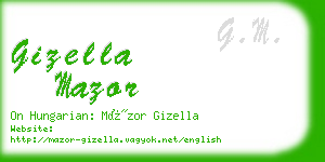 gizella mazor business card